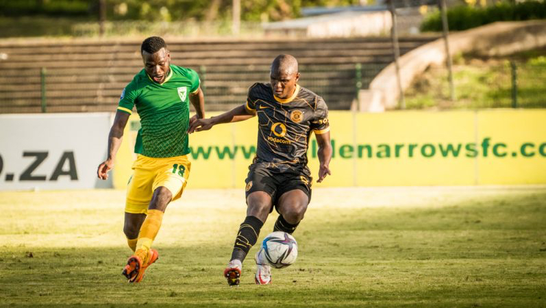 Njabulo Ngcobo under challenge from Knox Mtizwa 