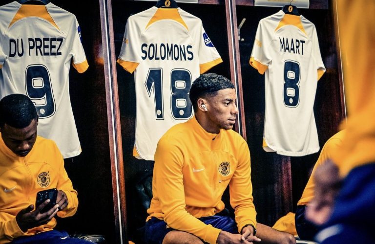 Dillan Solomons in the Kaizer Chiefs lockers.