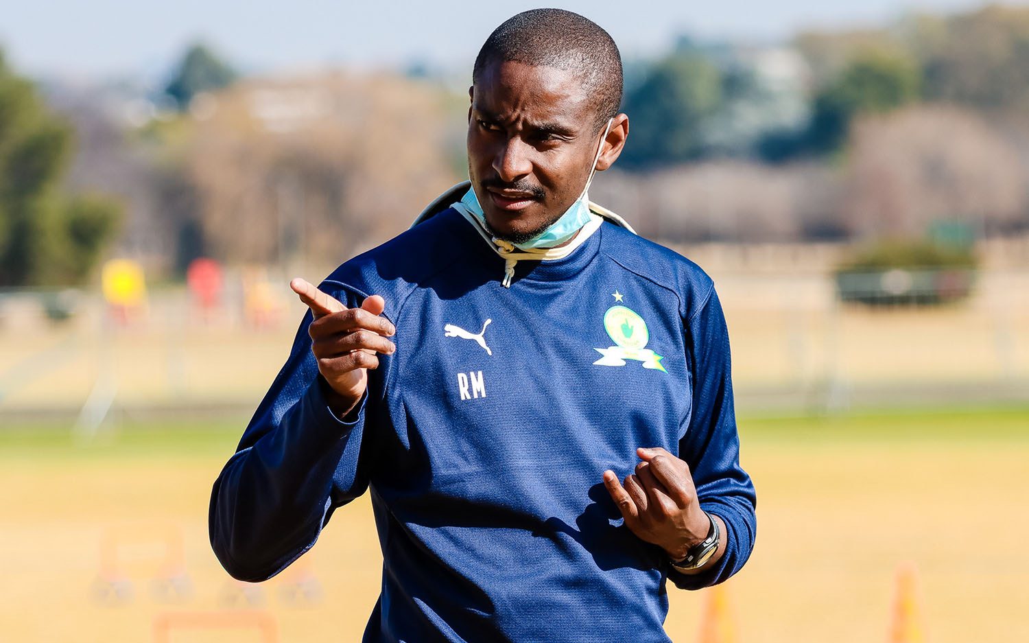 Rulani Mokwena Training the team