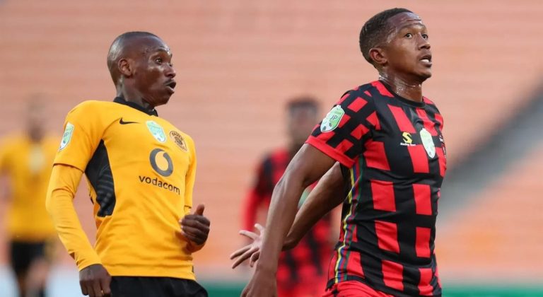 Given Msimango Kaizer Chiefs player and Khama Billiat in action