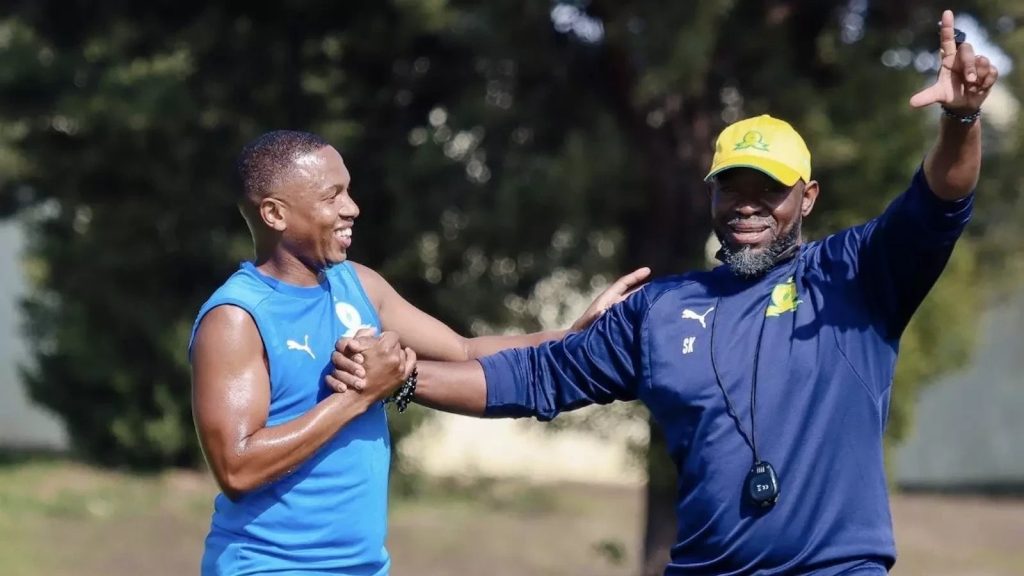 Andile jali and Steve Komphela together at Mamelodi sundowns