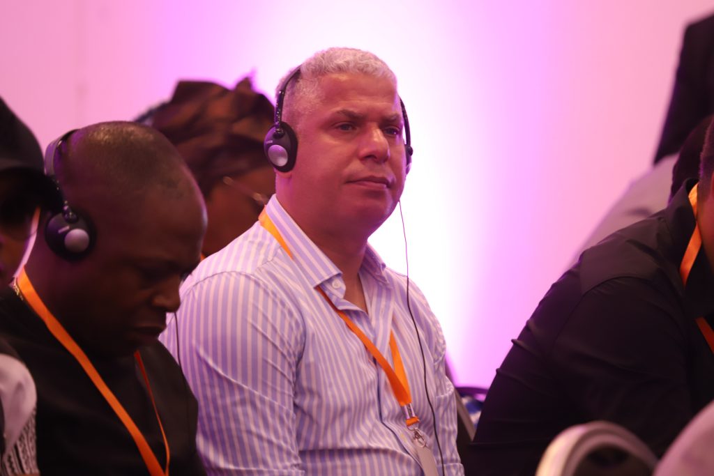 Kalusha Bwalya at a football conference