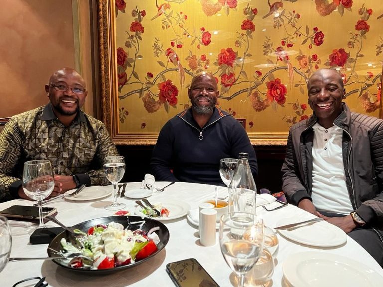 Komphela with David Mogashoa and Musa Nyatama