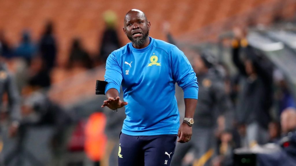 coach Steve Komphela on the sidelines.