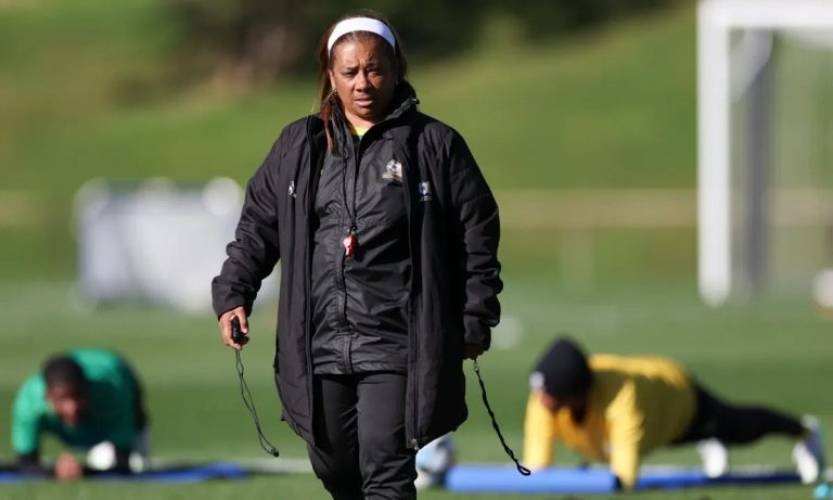 Banyana coach Desiree Ellis training the Banyana team