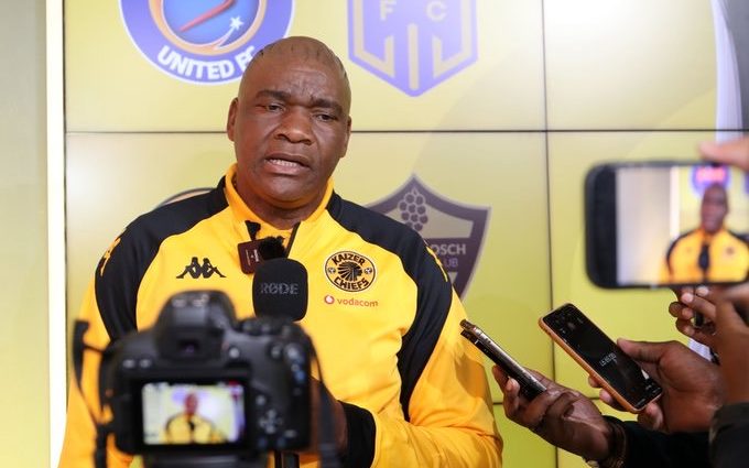 Kaizer Chiefs coach Molefi Ntseki at a conference