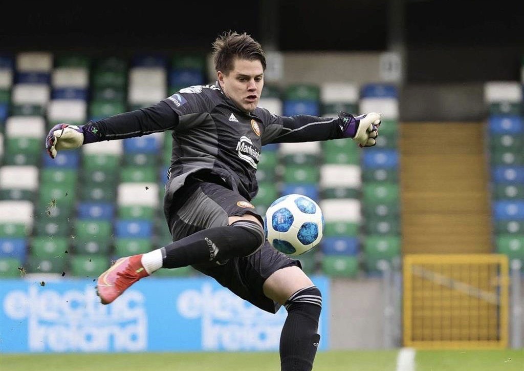 Bafana Bafana goalkeeper Jethren Barr training