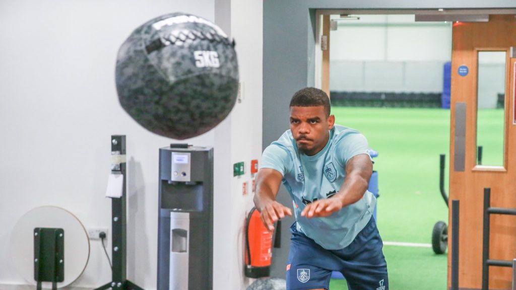 Lyle Foster in the gym training