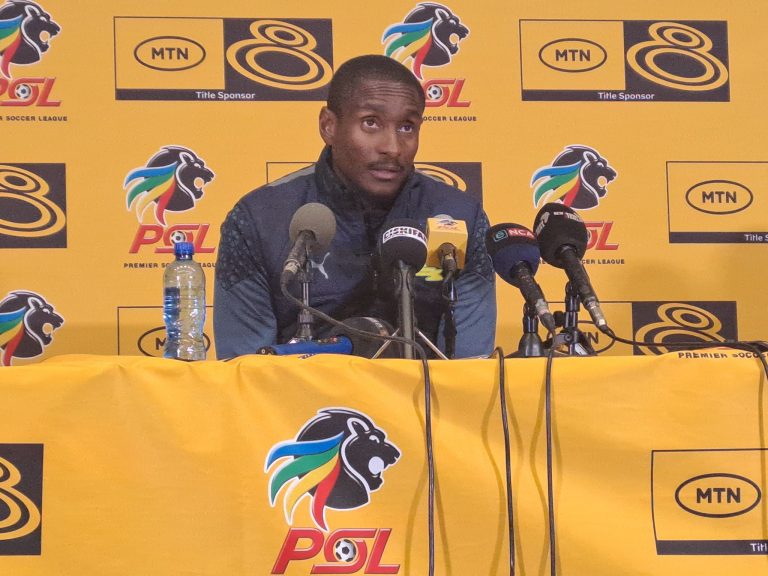 Rulani Mokwena at MTN8 press conference