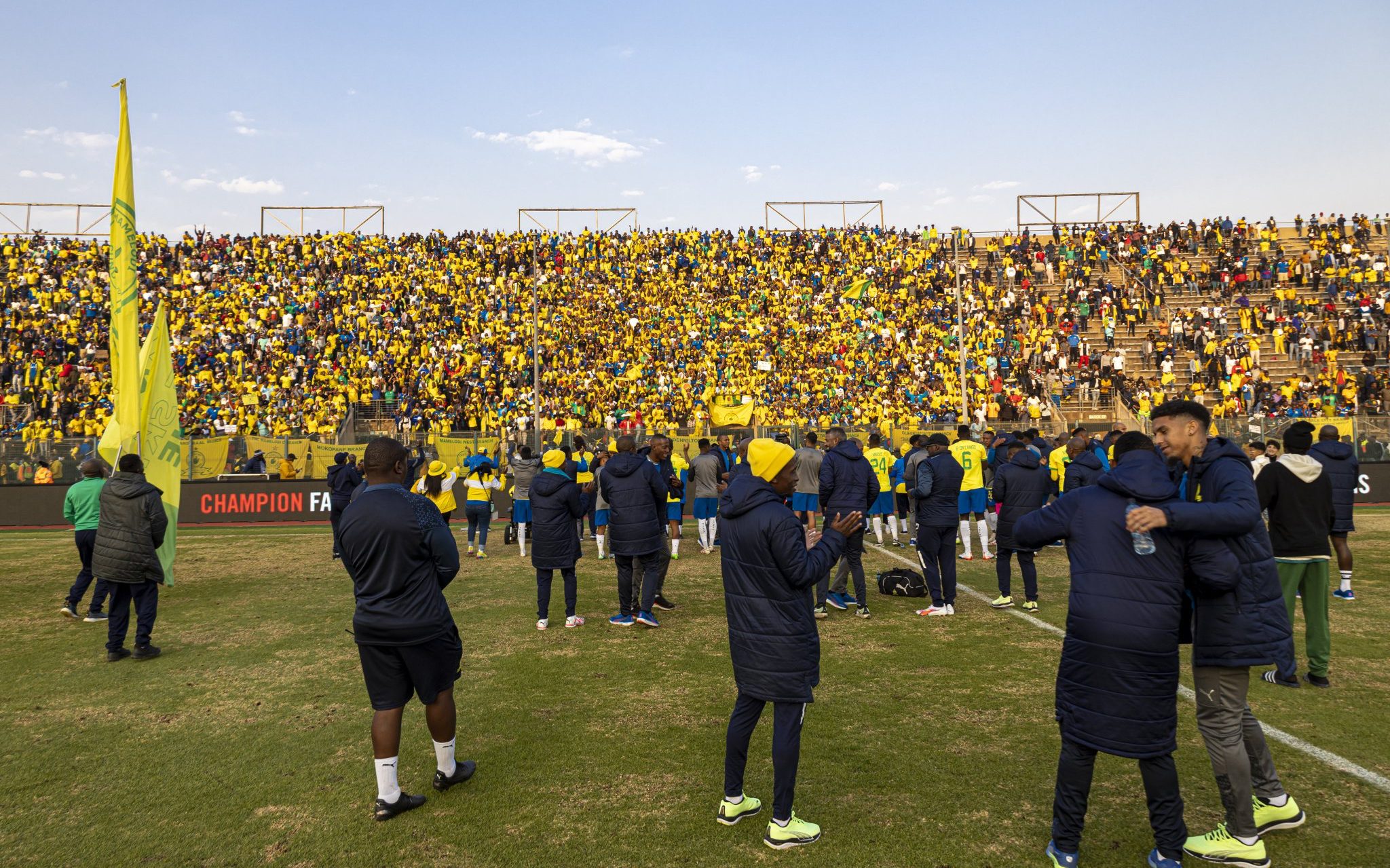 Sundowns players and fans