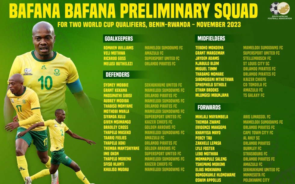 Bafana Bafana preliminary squad