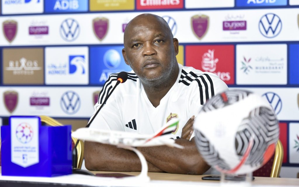 Pitso Mosimane at a conference