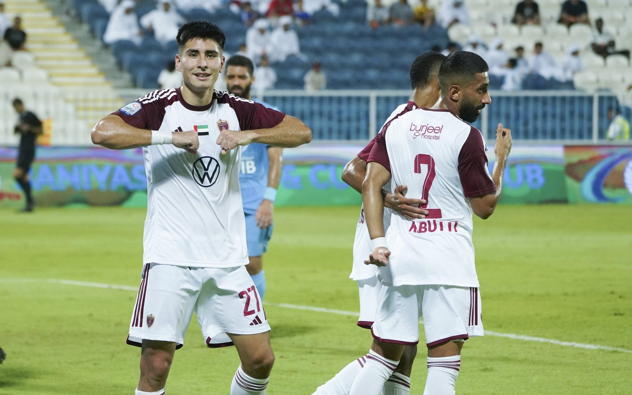 Al Wahda players against Al Jazira