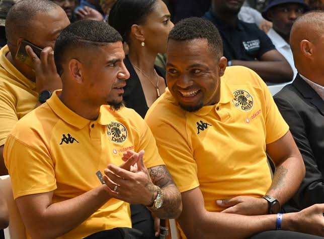 Itumeleng Khune and Keagan Dolly