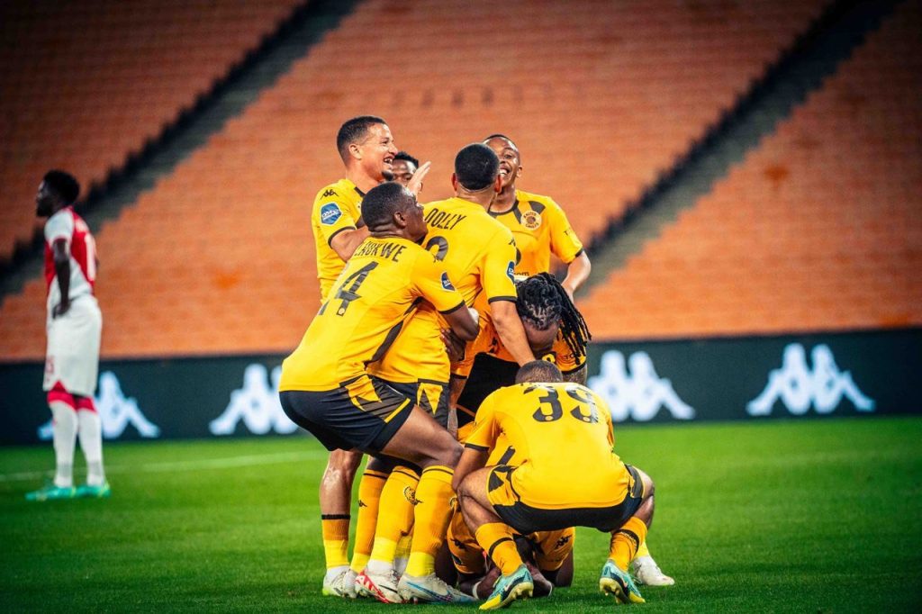 Kaizer Chiefs players celebrating a goal