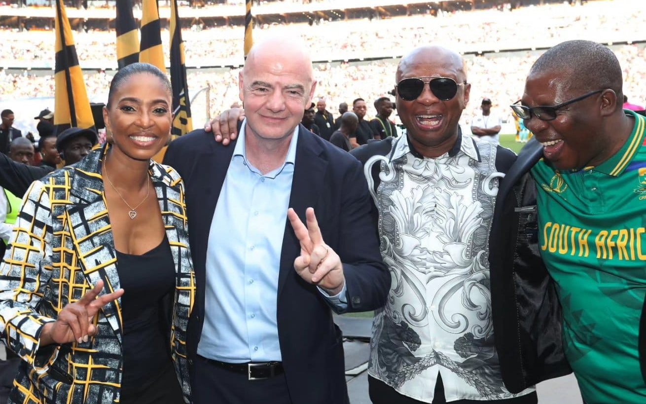 Fifa president Gianni Infantino was at the Soweto derby