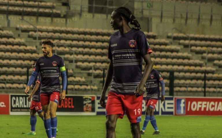 Chippa United Baraka Majogoro playing training