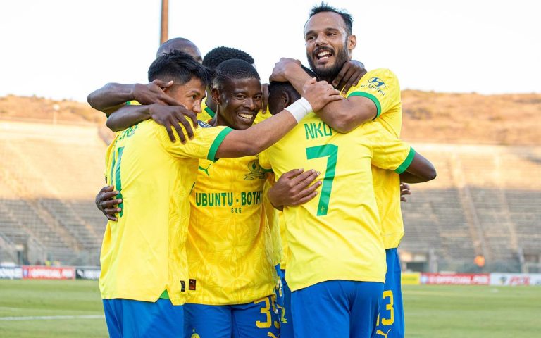 Mamelodi Sundowns players celebrate