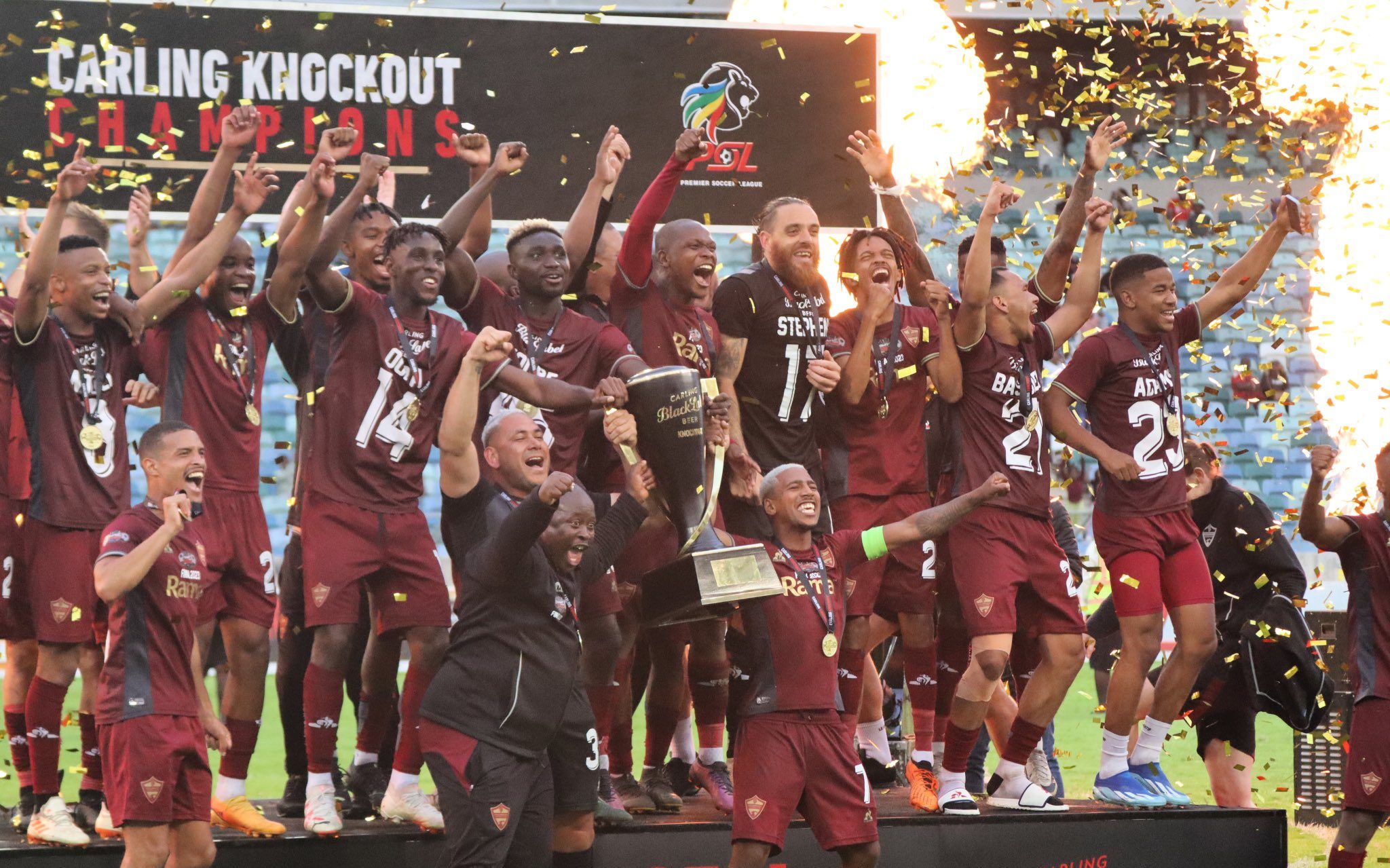 Stellenbosch lift trophy PSL title 