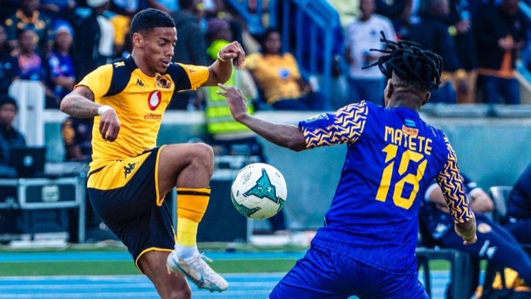 Kaizer Chiefs player Dillan Solomons striking the ball