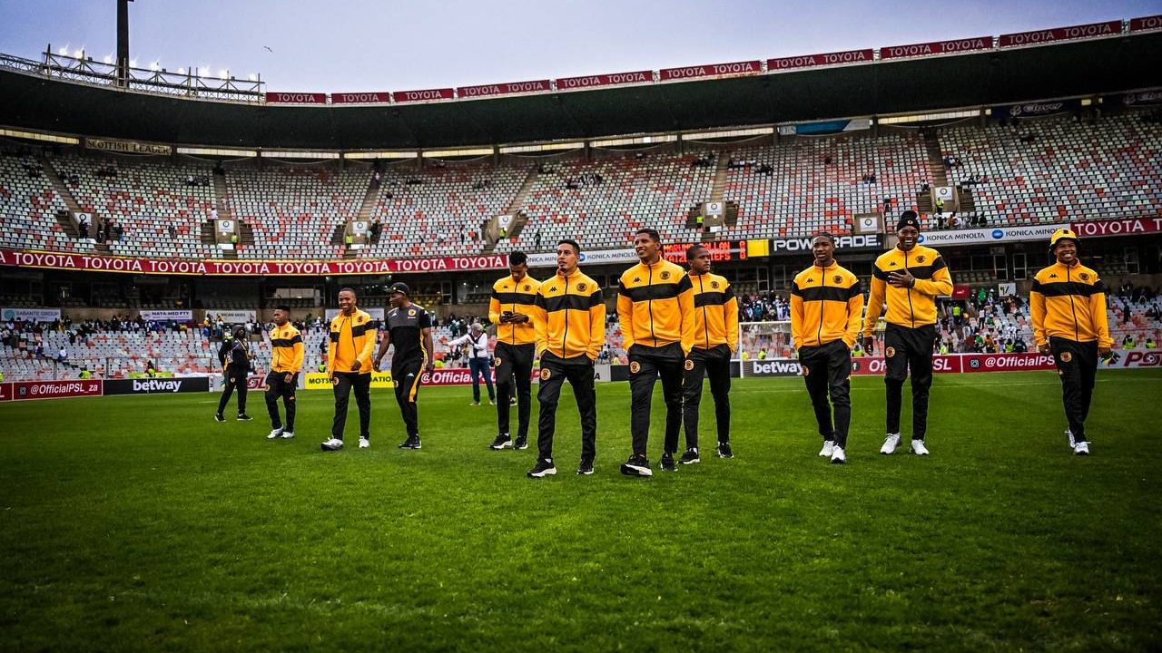 Kaizer Chiefs players ahead of the game against MARUMO Gallants win