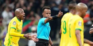 Omar Artan during the recent CAF champions league final in Morocco