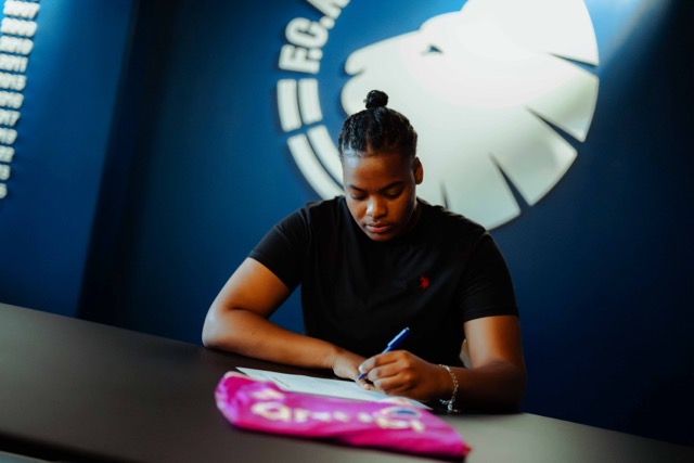 Banyana Banyana goalkeeper Jessica Williams unveiling at FC Copenhagen 
